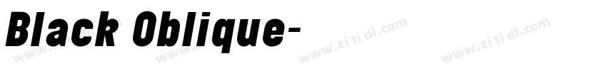 Black Oblique字体转换
